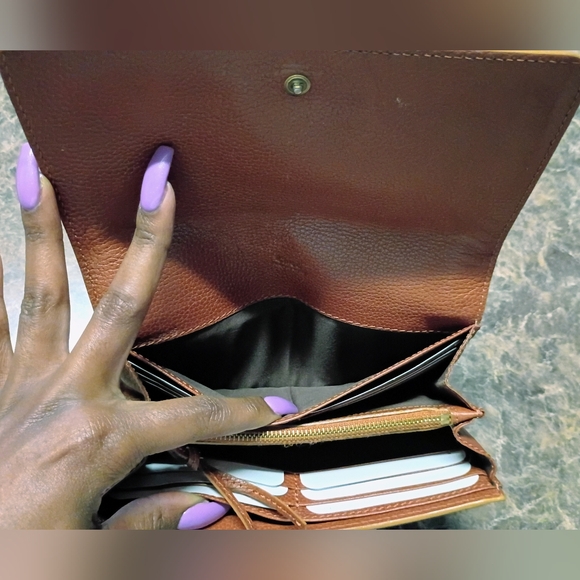 Authentic Vintage Chloé Paraty Brown Leather Long Wallet ✨ - Picture 12 of 15